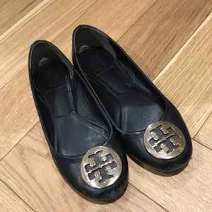 Tory Burch black & gold flats